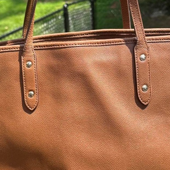 Brown Coach Crossgrain City Zip Tote - Picture 4 of 4